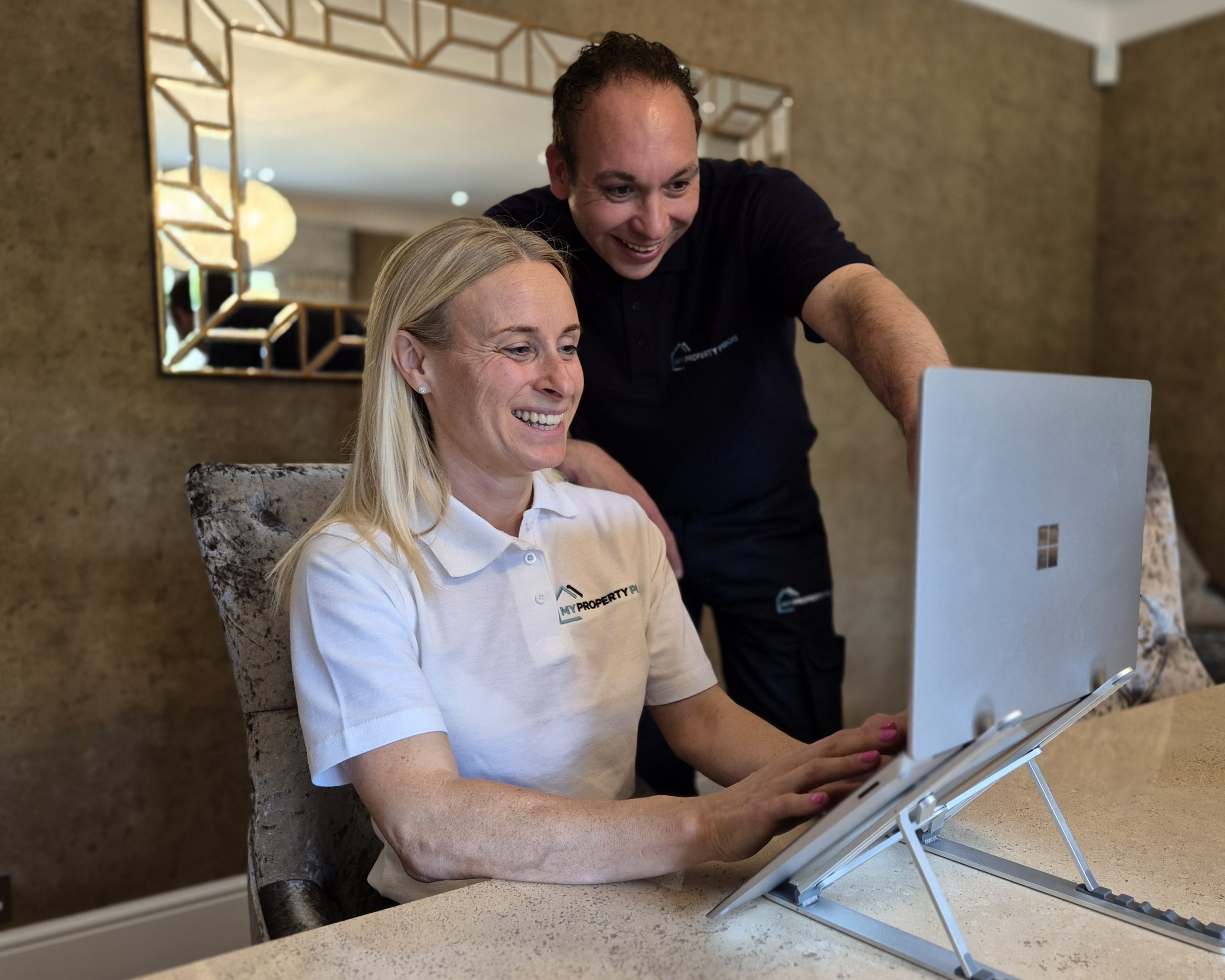 Zara and James Stoole working together