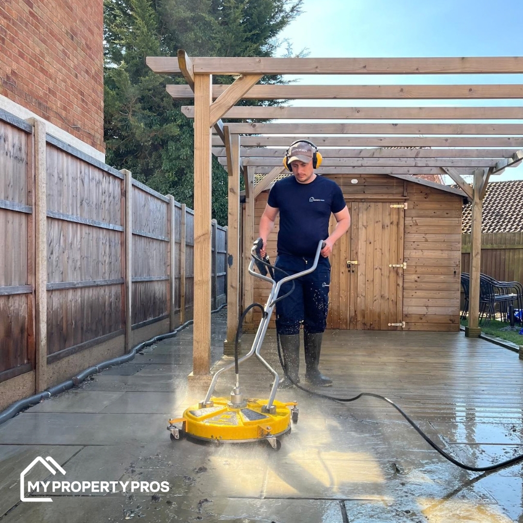 Will using a rotary surface cleaner to pressure wash a patio